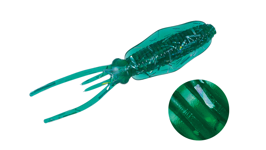 MAJOR CRAFT PARAWORM FALL IKA 3.8cm #068 Clear Cabura Green