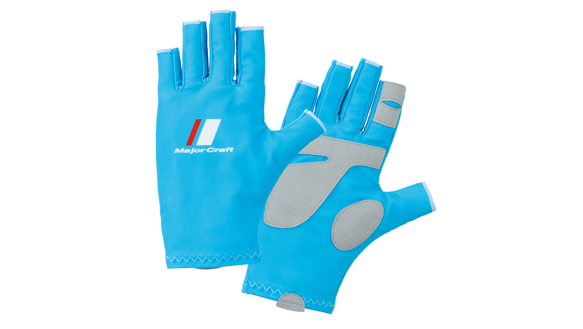 MANUSI MAJOR CRAFT UV-CUT GLOVE L Light Blue