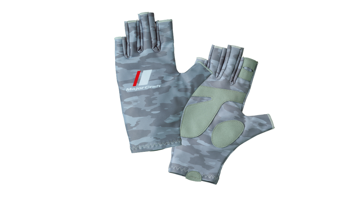 MANUSI MAJOR CRAFT UV-CUT GLOVE M Light Gray Camo