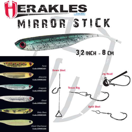 MIRROR STICK SHAD 3.2 8.1cm GHOST CHARTREUSE