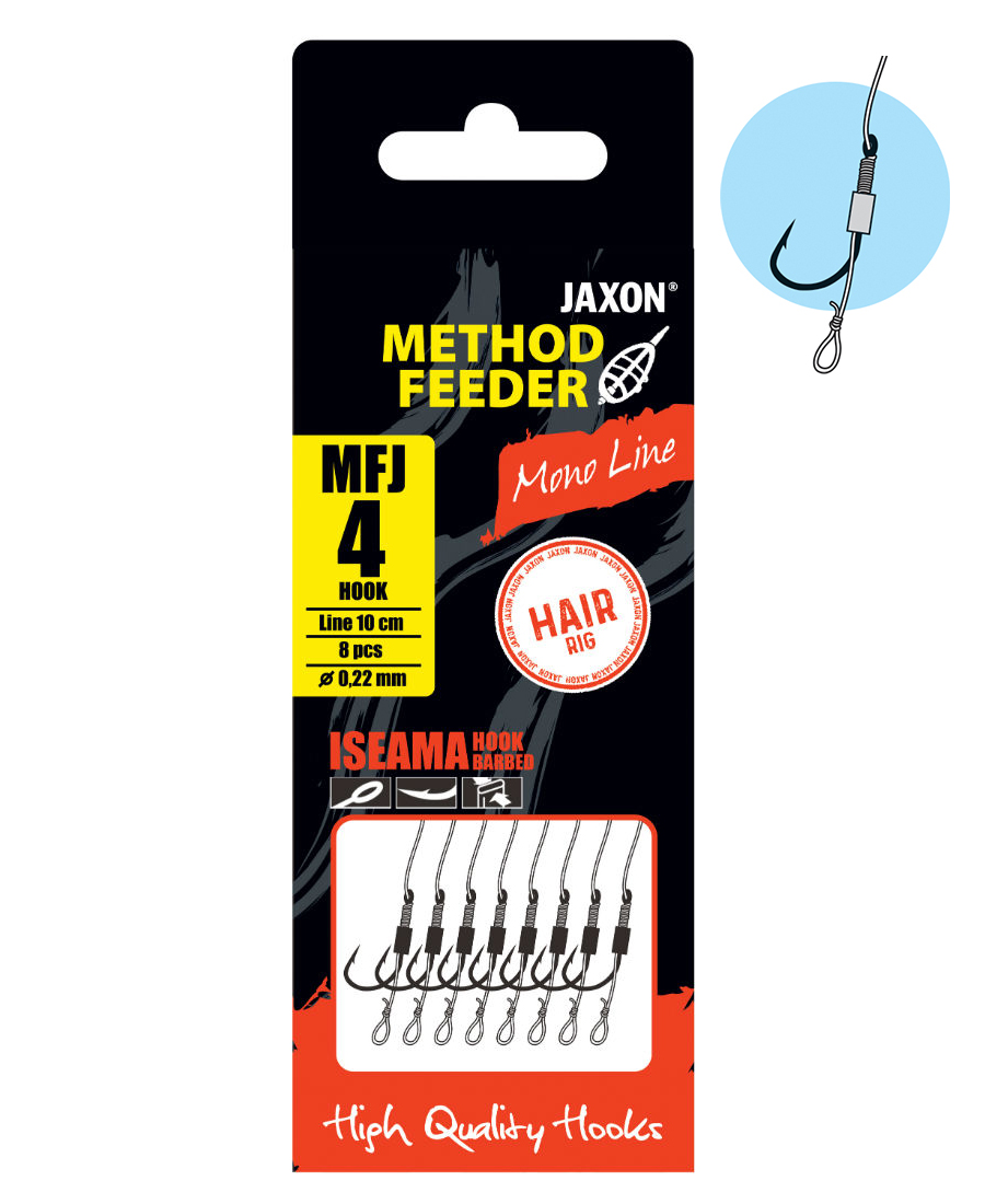 MONTURA METHOD FEEDER HAIR RIG FJ #8 0.22mm 10cm