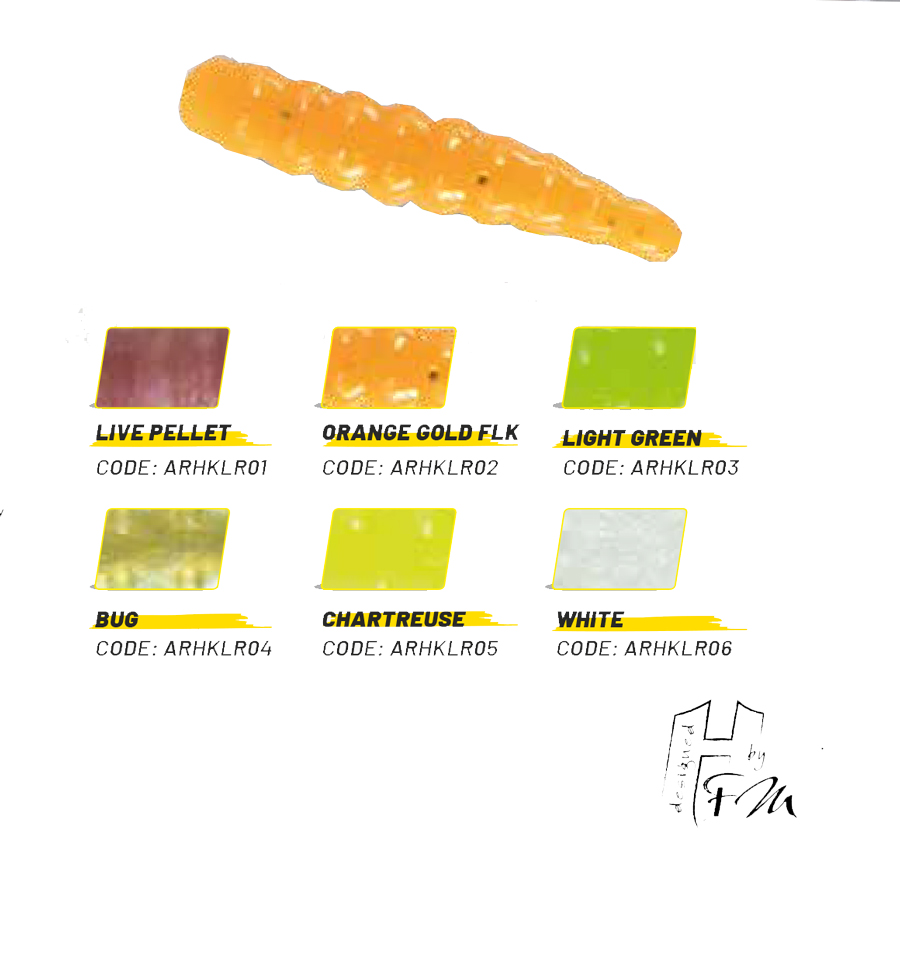 MOTH WORM 1 2.5cm ORANGE GOLD FLK
