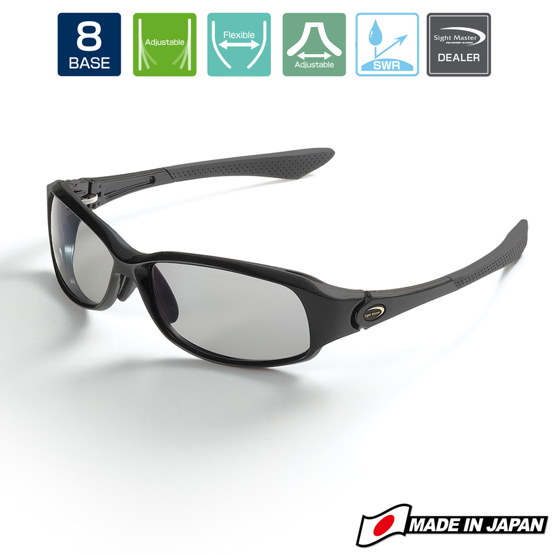 OCHELARI POLARIZATI SIGHT MASTER SCUDO MATTE BLACK SWR Super Light Grey