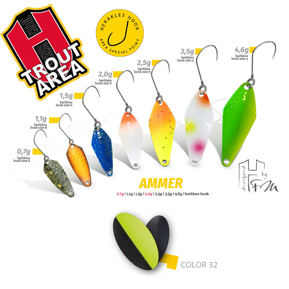 OSCILANTA AMMER 2.5gr Culoare 32 Black Chartreuse