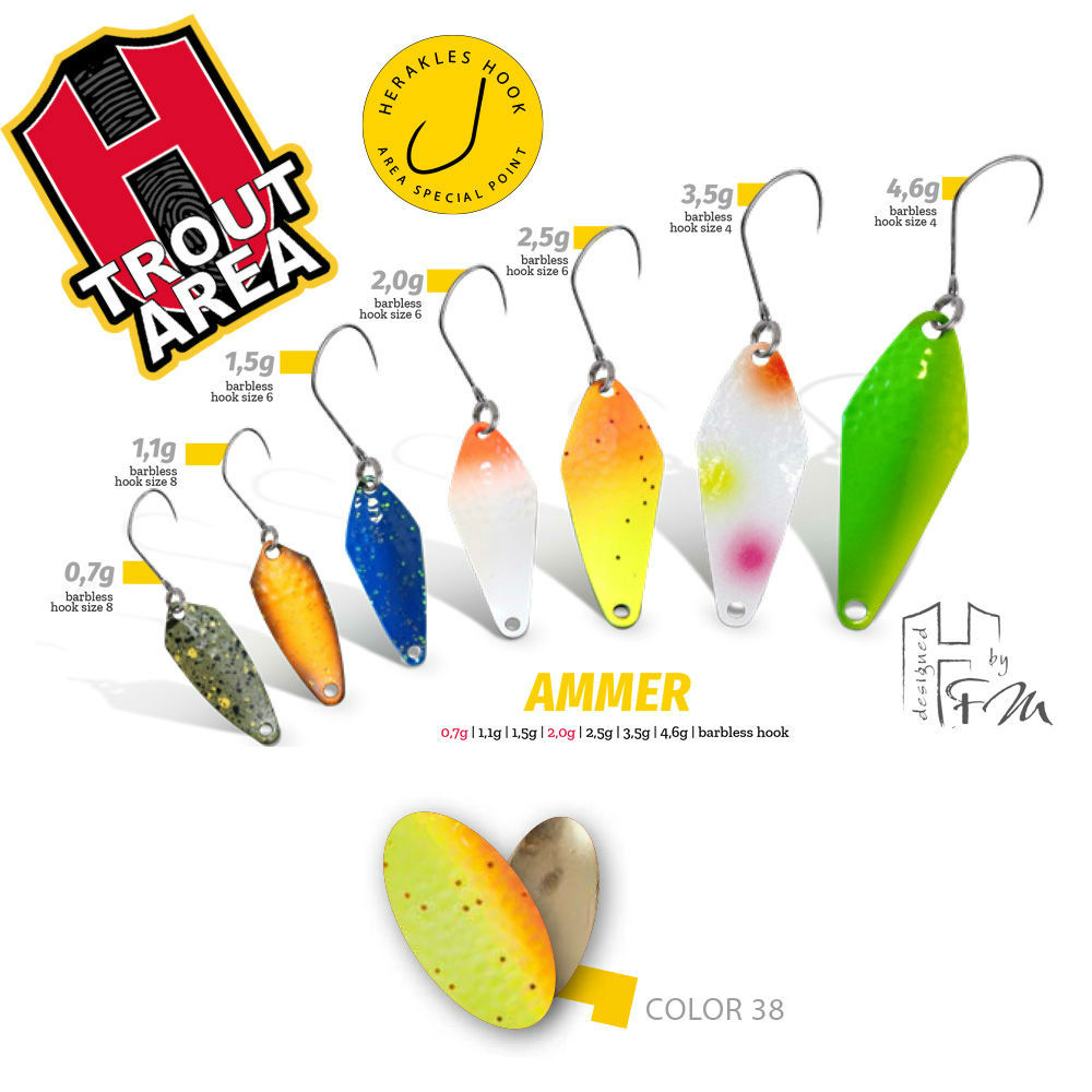 OSCILANTA AMMER 3.5gr Culoare 38 Chartreuse Orange/Gold