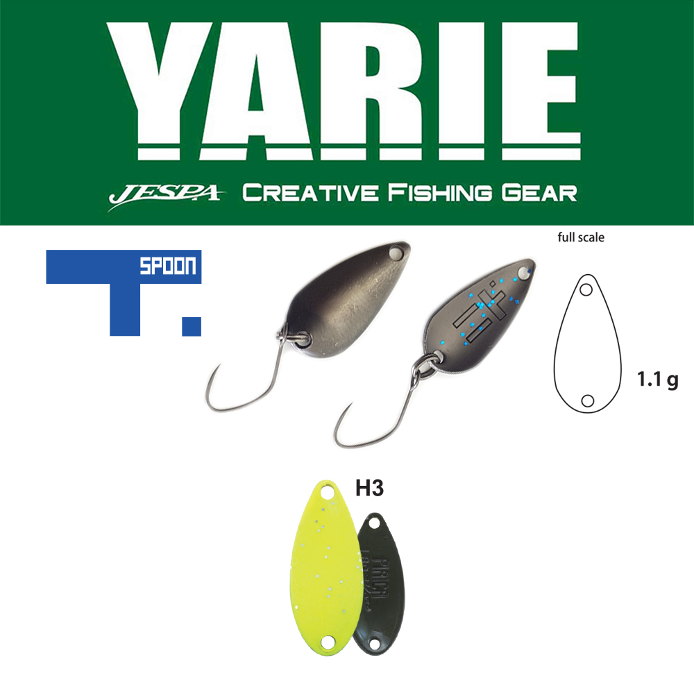 OSCILANTA YARIE 706 T-SPOON 1.1gr Culoare H3 Chart Glitter