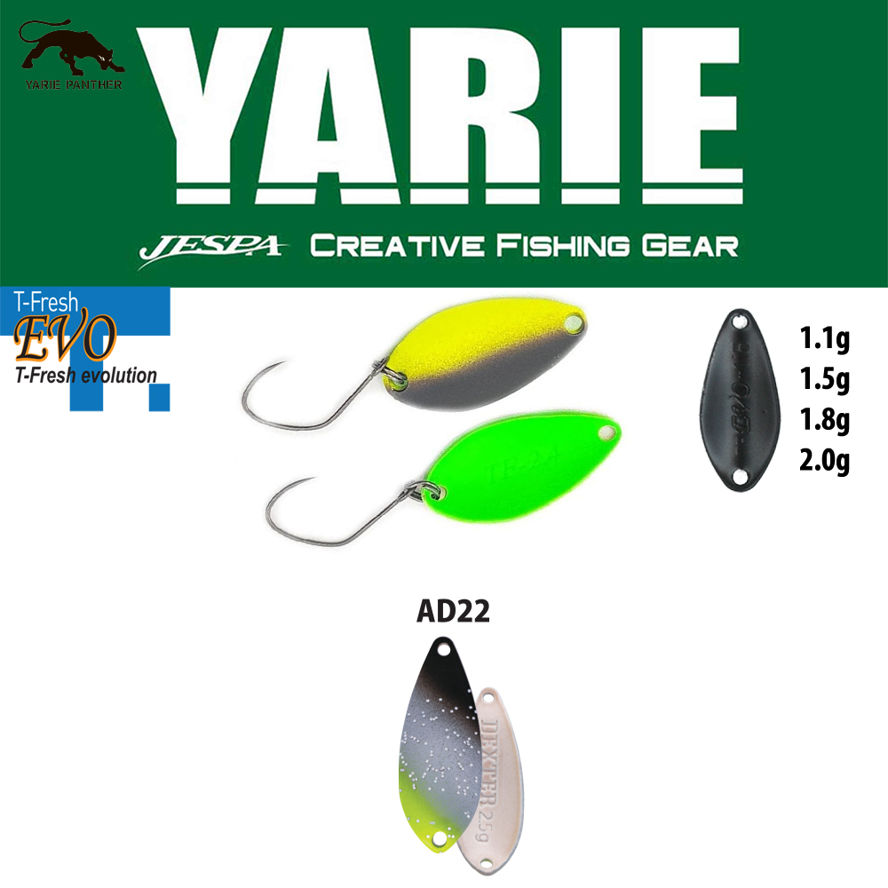 OSCILANTA YARIE 710T T-FRESH EVO 1.5gr Culoare AD22 Saber Silver