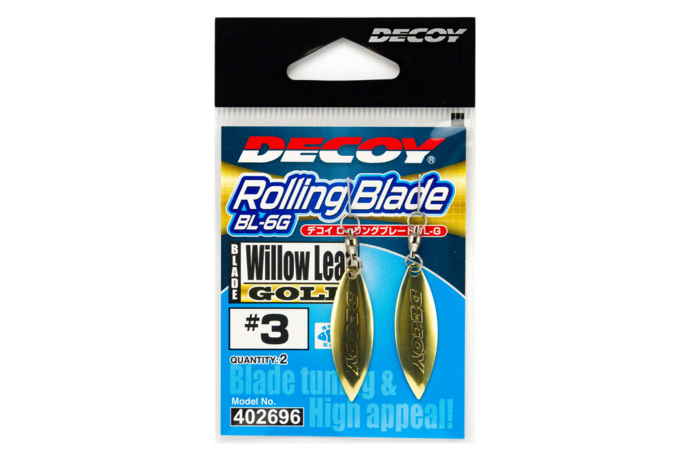 PALETA CU VARTEJ DECOY BL-5G WILLOW LEAF GOLD 3.5