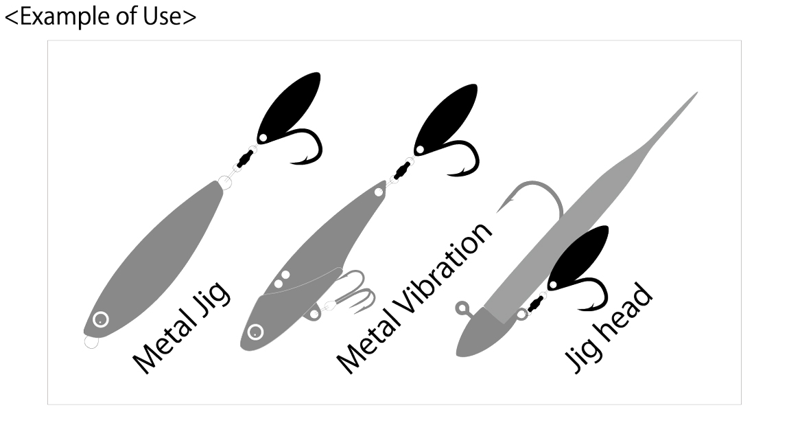 PALETA MAJOR CRAFT KANTAN BLADE HOOK SINGLE #9 #002 Silver