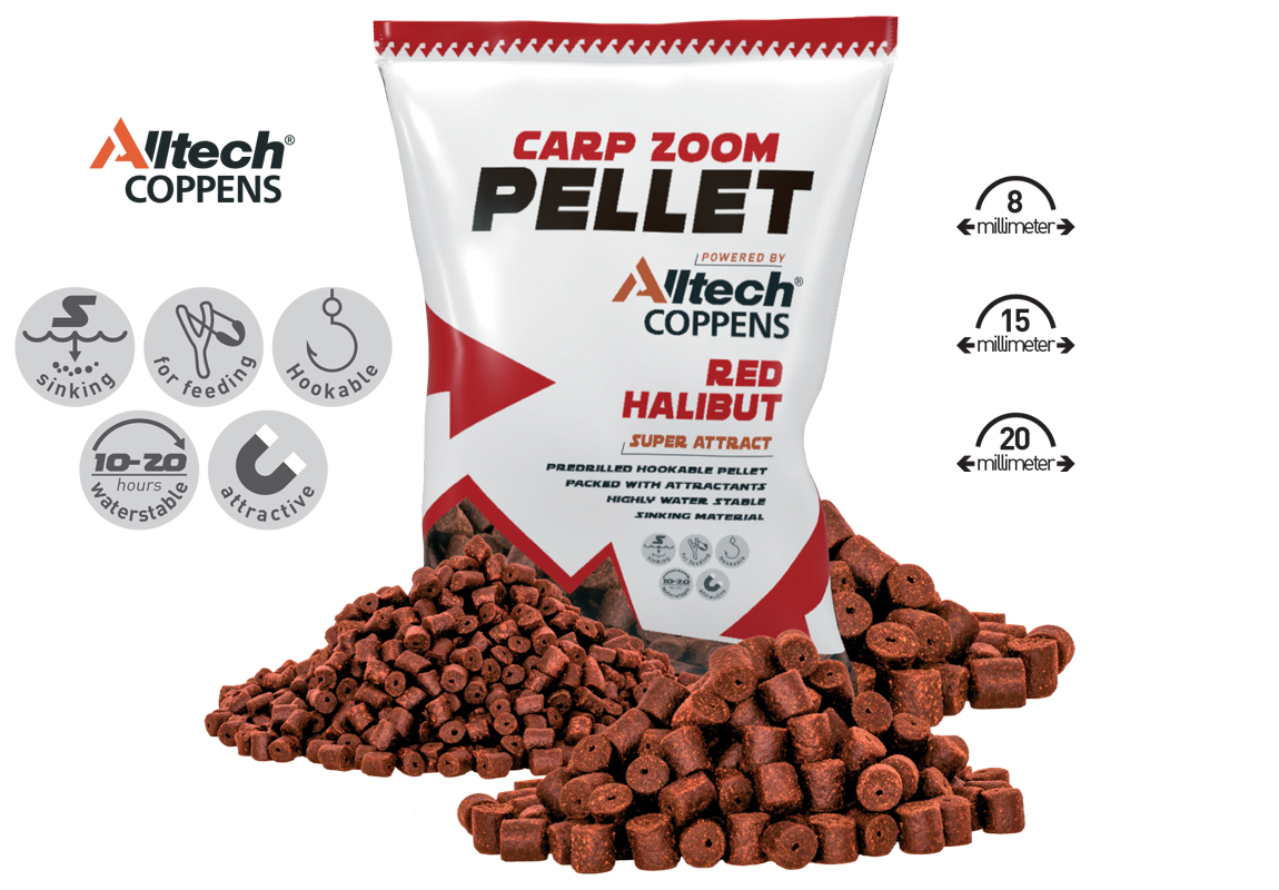PELETE CARP ZOOM RED HALIBUT PELLET 8mm 800gr