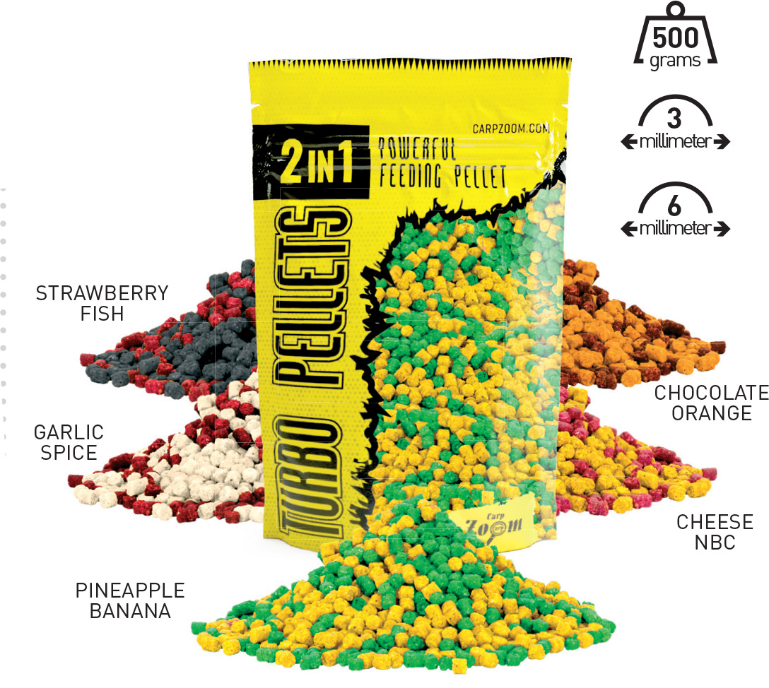 PELETE TURBO 2 IN 1 3mm 500gr Spice-Garlic