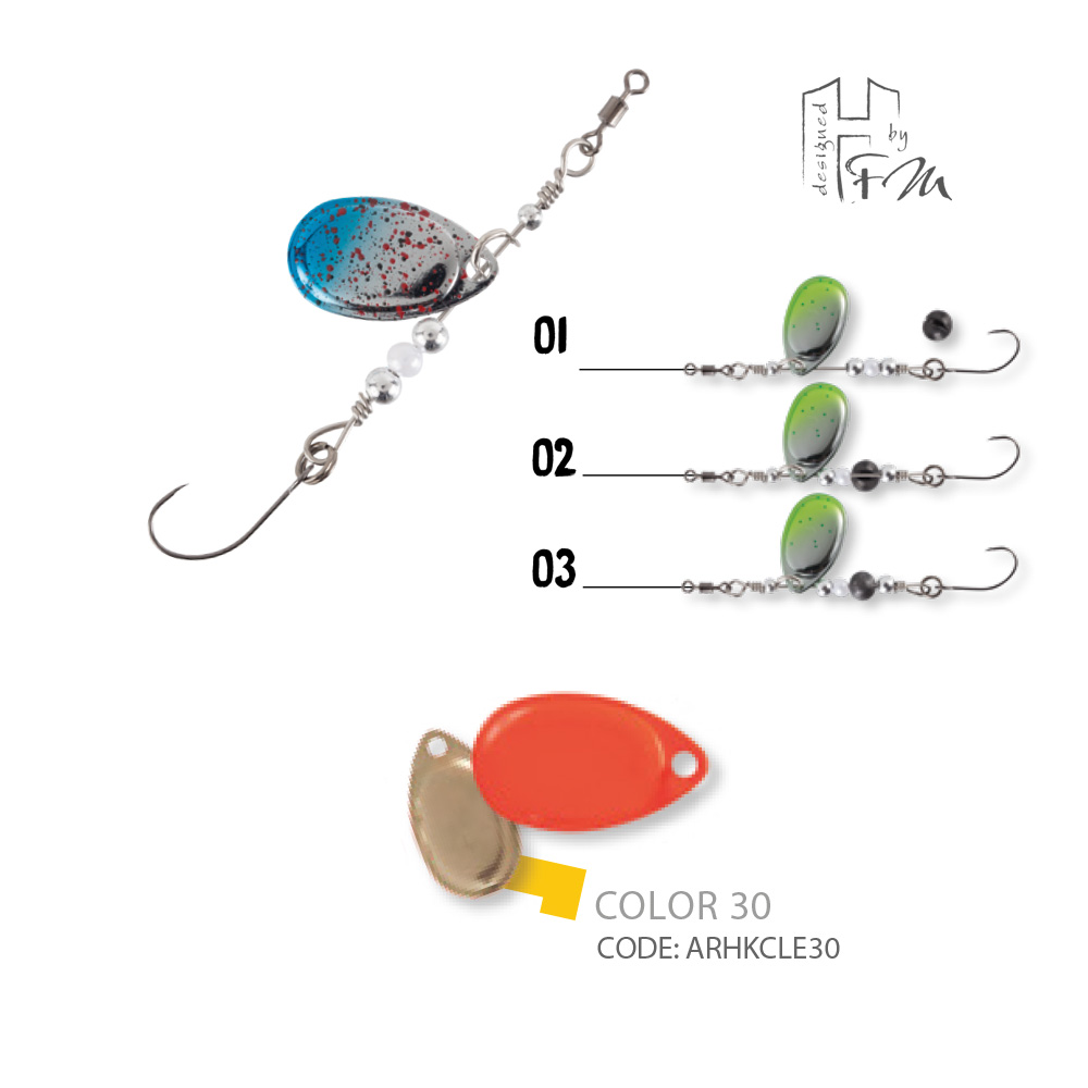 ROTATIVA CLEVER SPIN 1.5gr Culoare 30 Orange/Gold