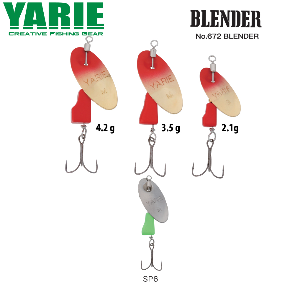 ROTATIVA YARIE 672 BLENDER 4.2gr Culoare SP6 Silver Chart
