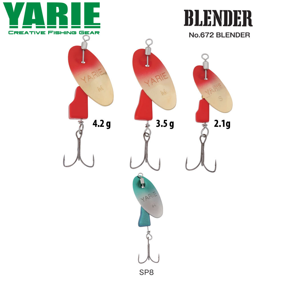 ROTATIVA YARIE 672 BLENDER 4.2gr Culoare SP8 Green Grade