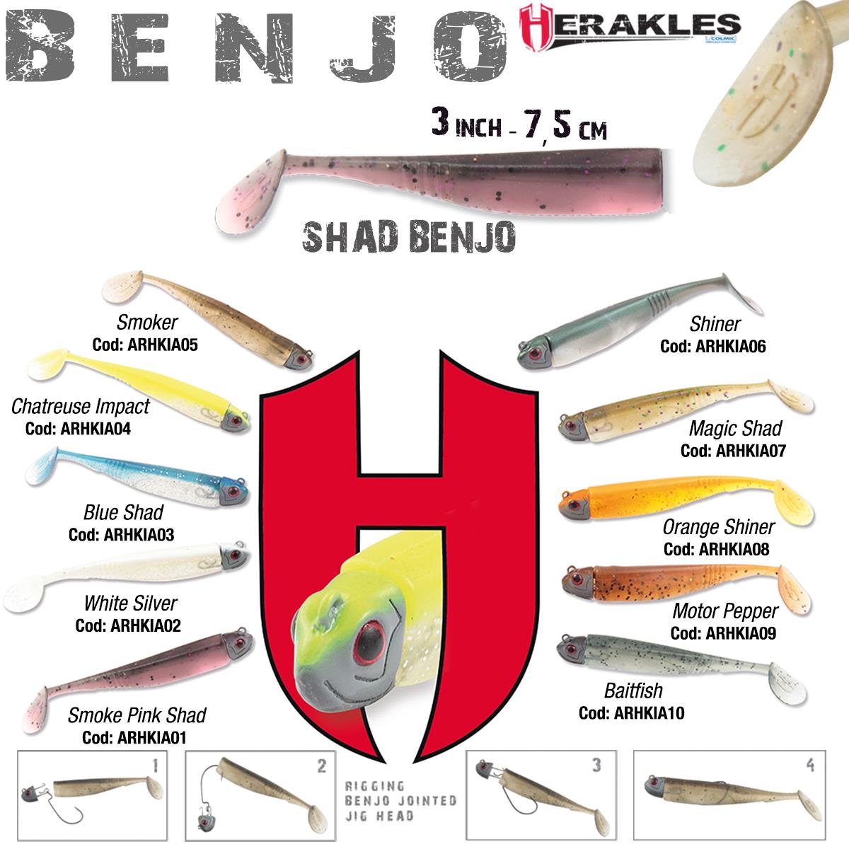 SHAD BENJO 3 7.5cm ORANGE SHINER