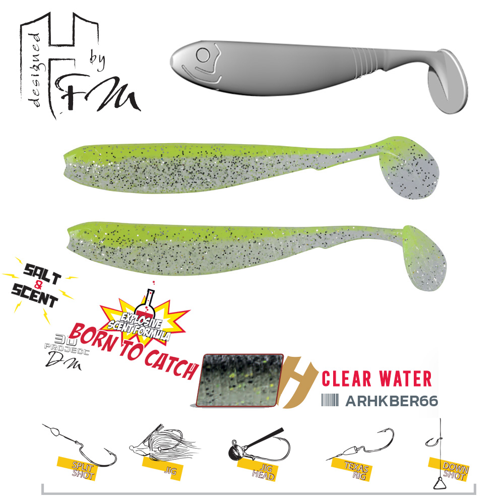 SHAD BENJO R 3.6 9cm Clear Water