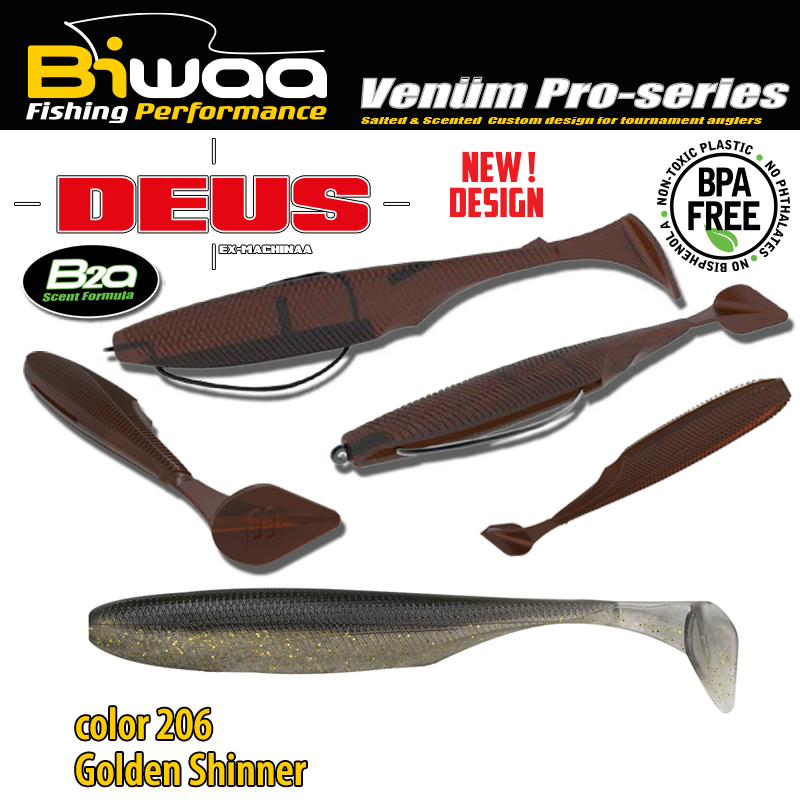 SHAD DEUS 3 7.5cm 206 Golden Shiner