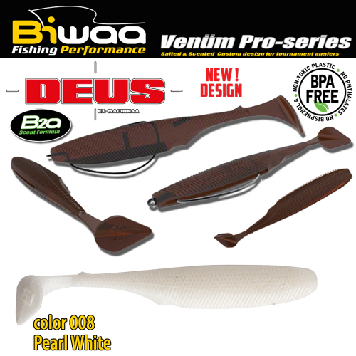 SHAD DEUS 4 10cm 008 Pearl White