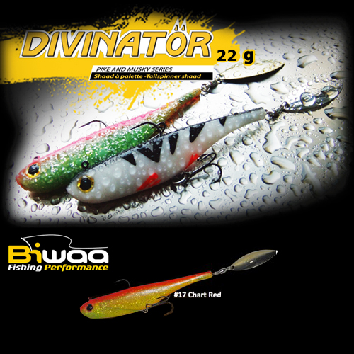 SHAD DIVINATOR JUNIOR 14cm 22gr 17 Chart Red Back