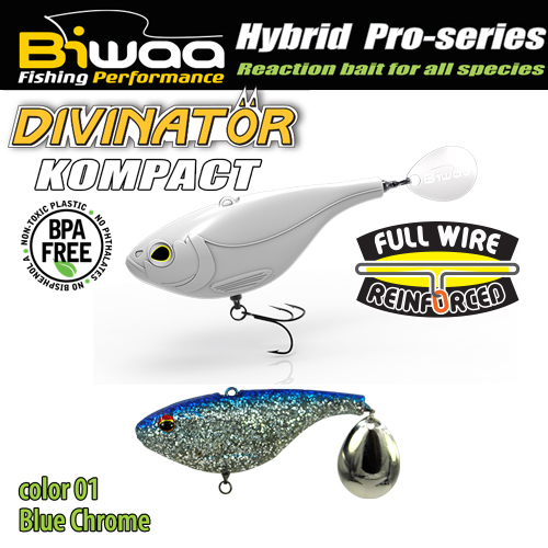 SHAD DIVINATOR KOMPACT 90 9cm 55gr 01 Blue Chrome