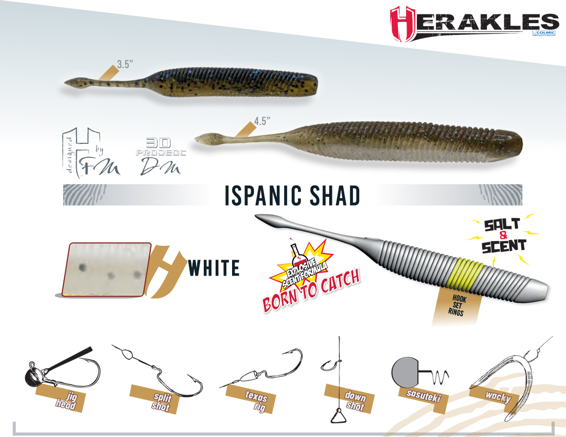 SHAD ISPANIC 4.5 11.4cm White