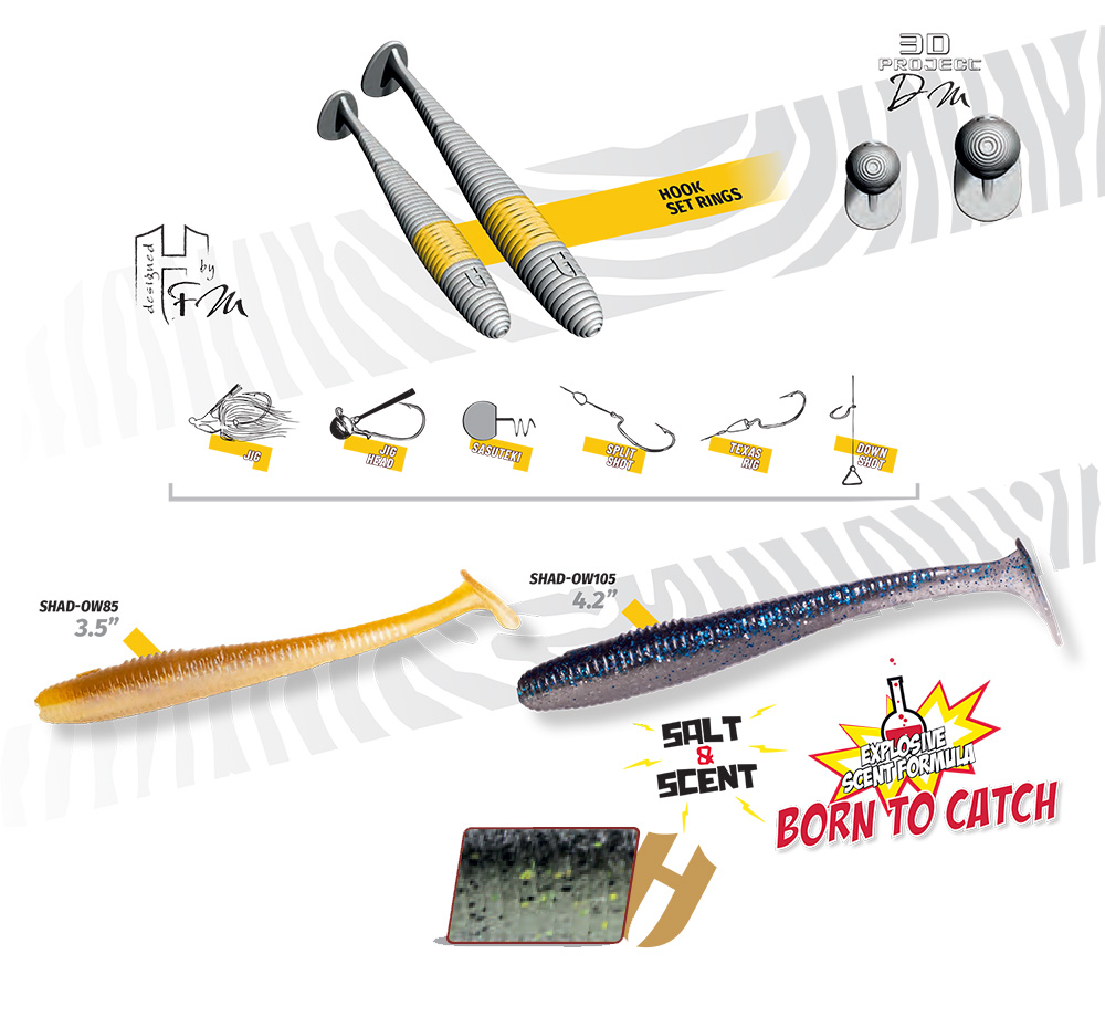 SHAD SHAD-OW70 2.75 7.0cm Clear Water