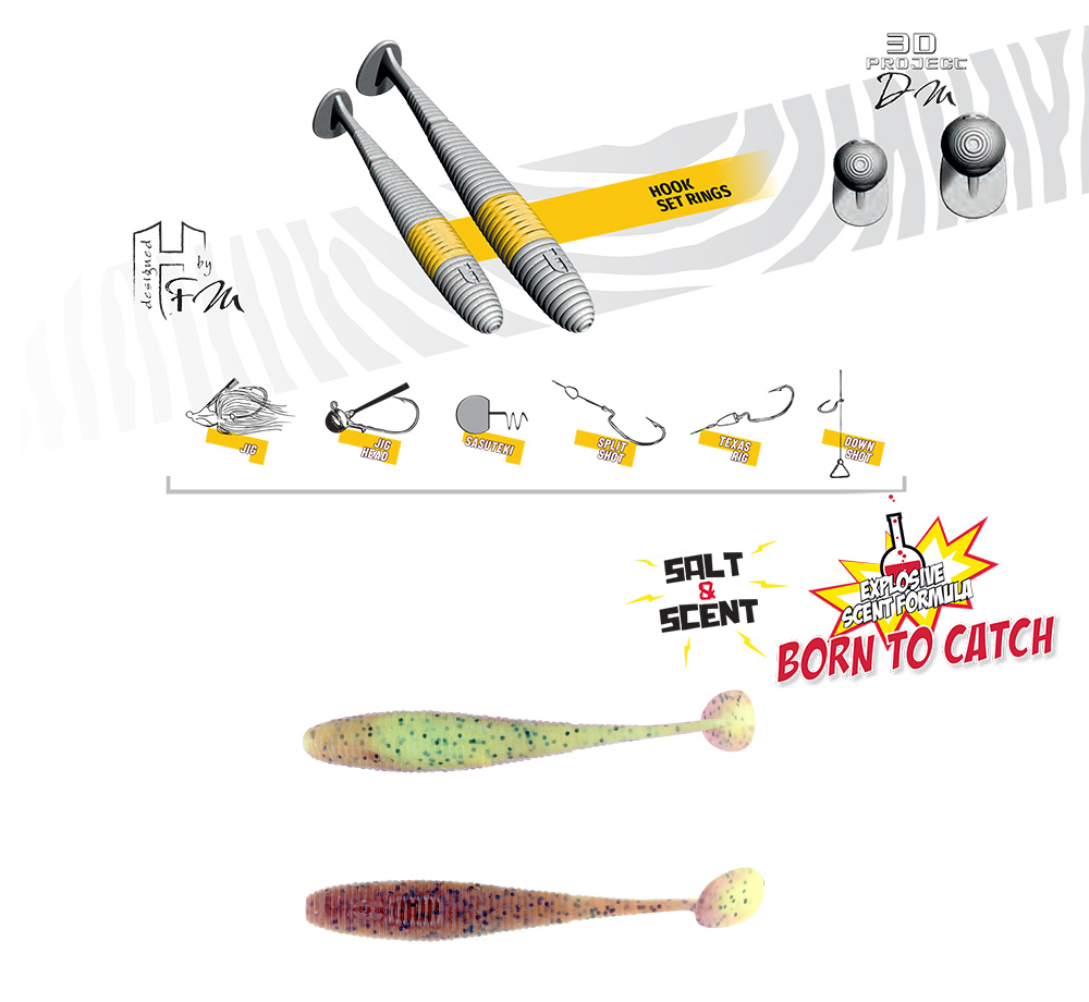 SHAD SHAD-OW85 3.5 8.9cm GP/CH