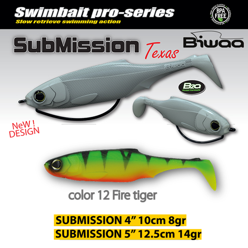 SHAD SUBMISSION 4 10cm 12 Fire Tiger