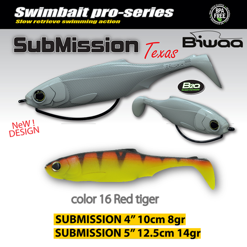 SHAD SUBMISSION 4 10cm 16 Red Tiger