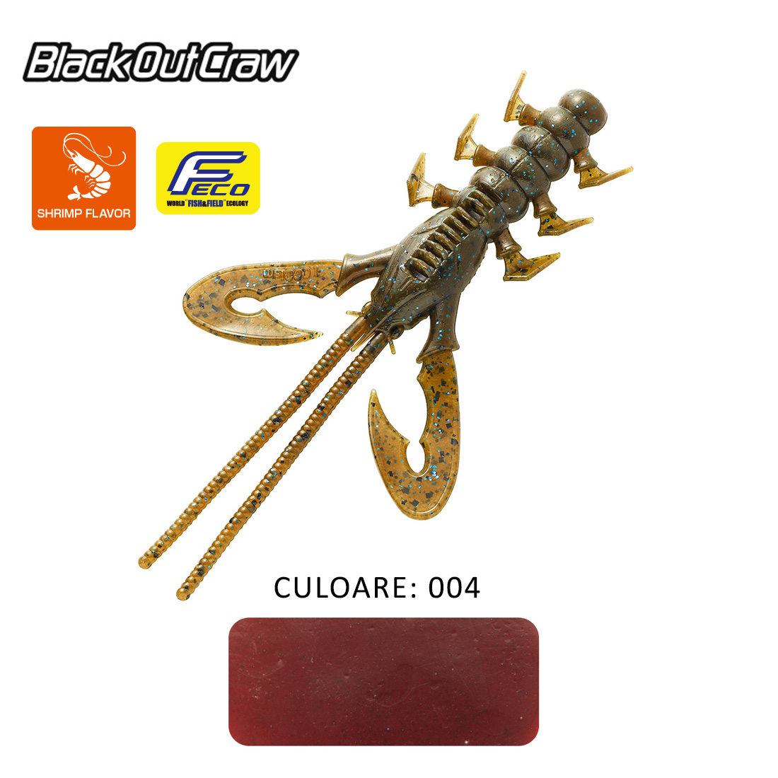 SHAD TIEMCO BLACK OUT CRAW 4 10cm Culoare 004