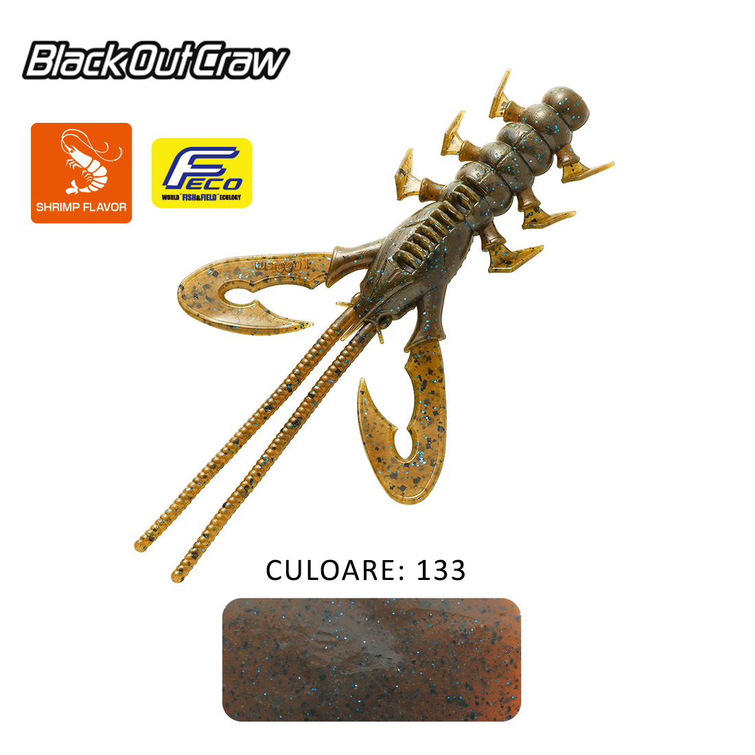 SHAD TIEMCO BLACK OUT CRAW 4 10cm Culoare 133