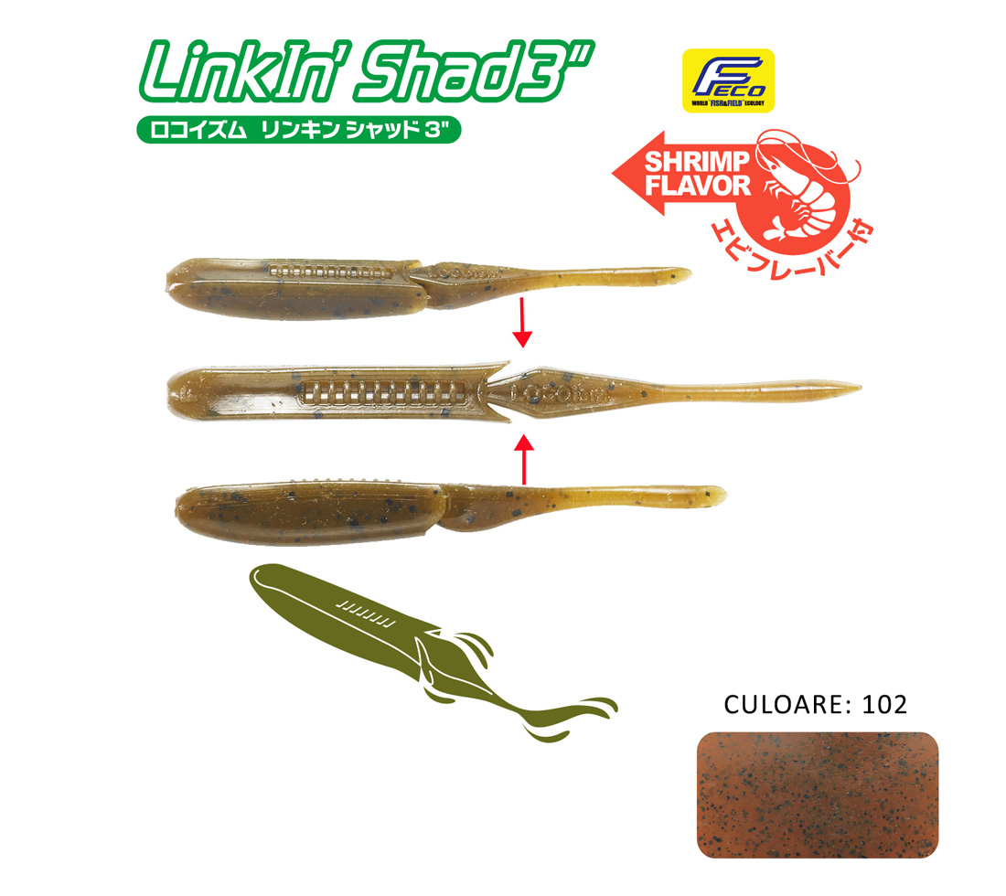 SHAD TIEMCO LINKIN SHAD 5 12.5cm Culoare 102