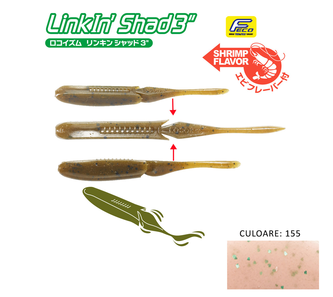 SHAD TIEMCO LINKIN SHAD 5 12.5cm Culoare 155