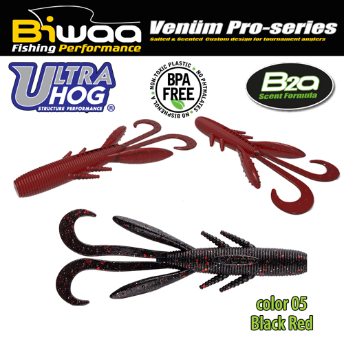 SHAD ULTRA HOG 4 10cm 05 Black & Red