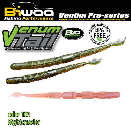 SHAD VENUM TAIL 4 10cm 103 Nightcrawler
