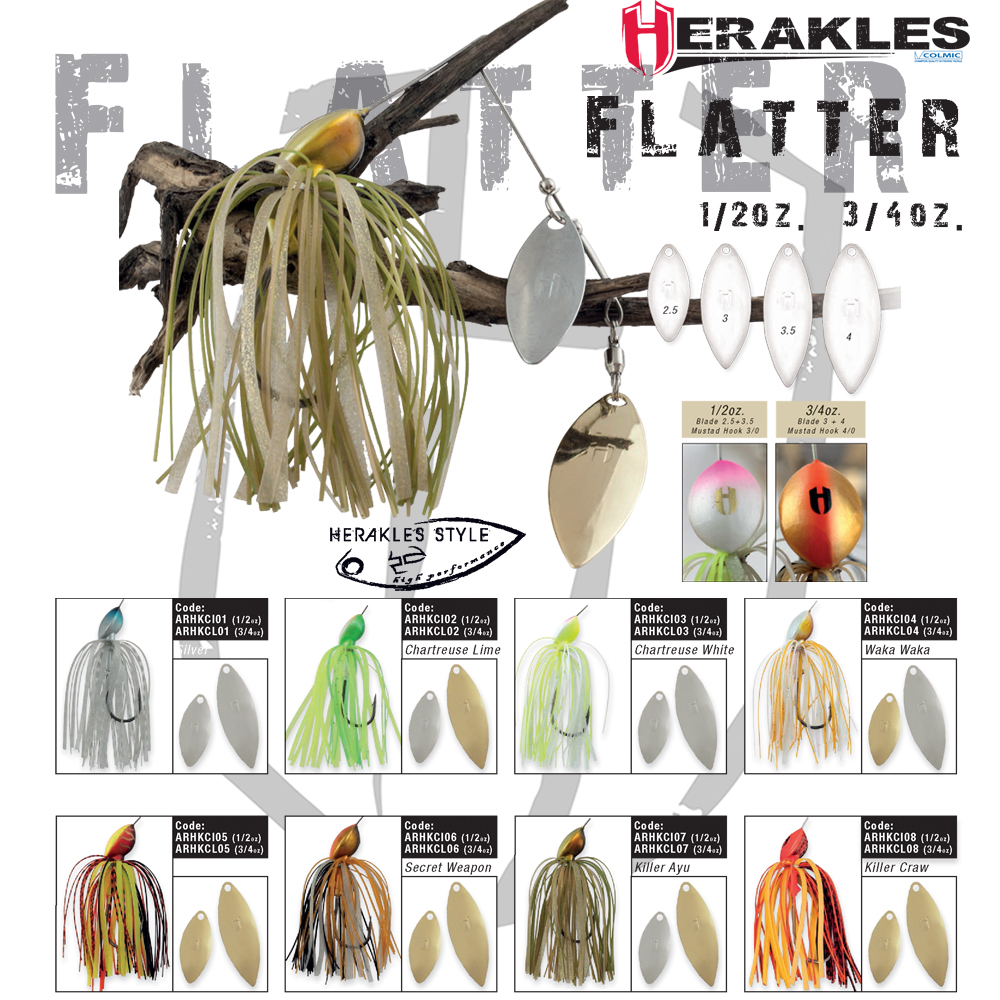 SPINNERBAIT FLATTER 3/4oz 21gr Chartreuse/Lime