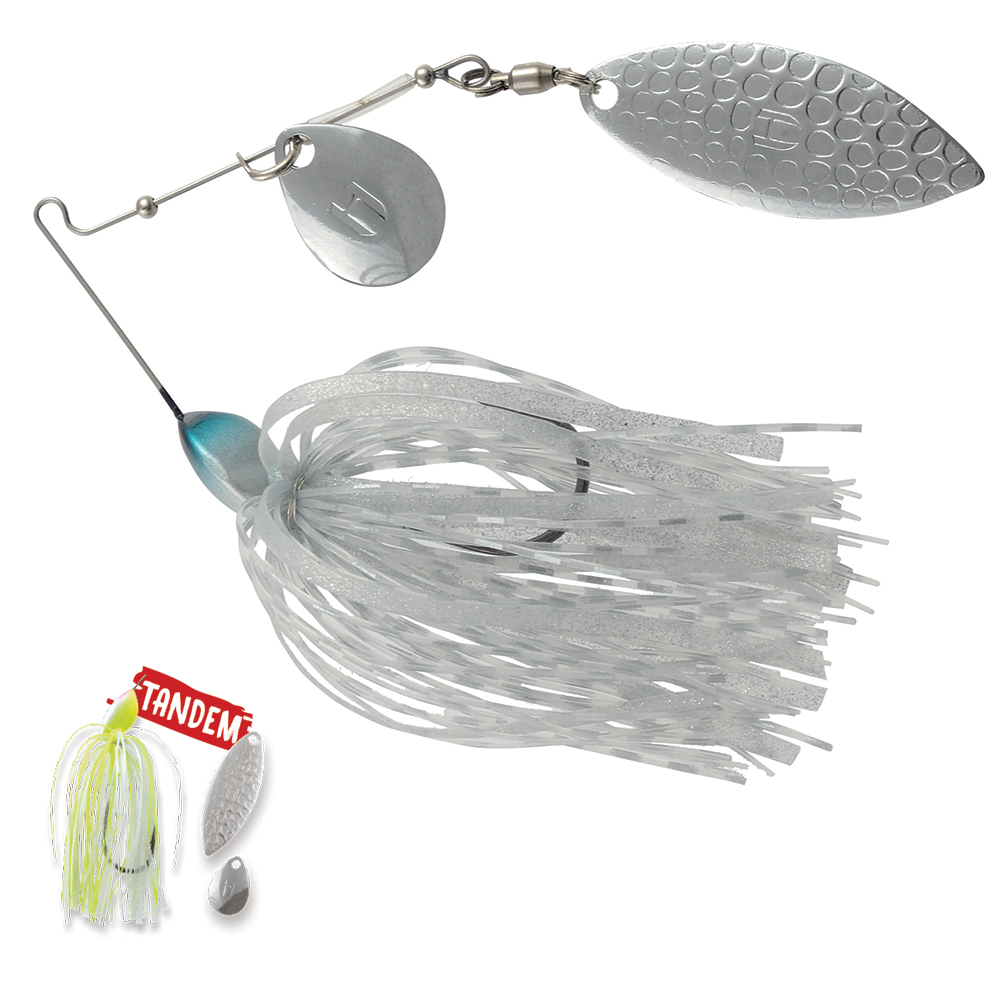 SPINNERBAIT FLATTER TANDEM 1/4oz 7gr Chartreuse/White