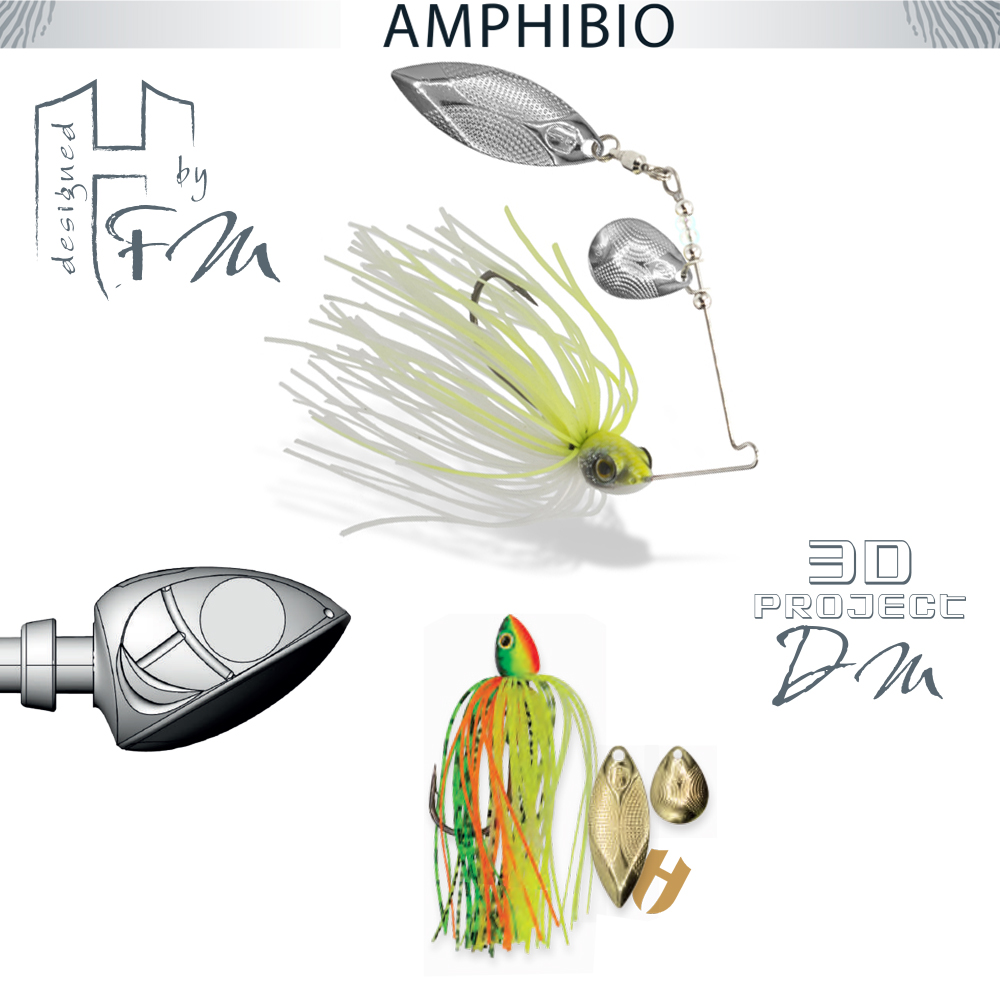 SPINNERBAIT HERAKLES AMPHIBIO TANDEM 3/8oz 10.5gr Fire Tiger