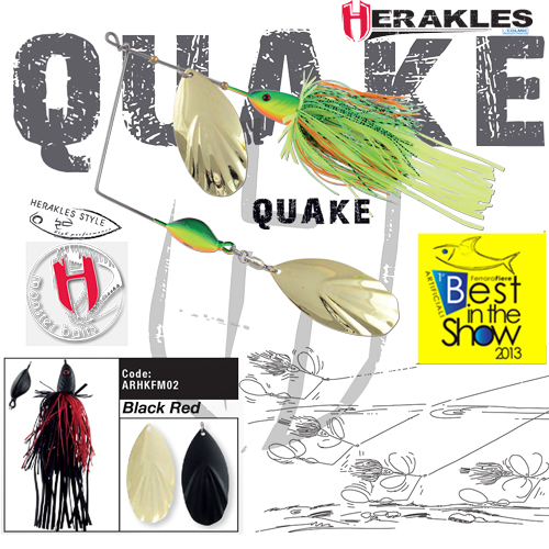 SPINNERBAIT QUAKE 1 1/2oz 42gr Black/Red