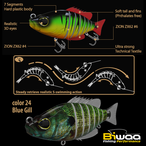 SWIMBAIT SEVEN SECTION S4 10cm 17gr 24 Blue Gill