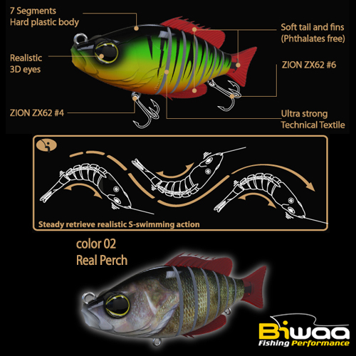 SWIMBAIT SEVEN SECTION S5 13cm 34gr 02 Real Perch