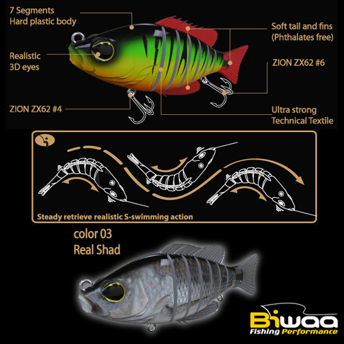 SWIMBAIT SEVEN SECTION S5 13cm 34gr 03 Real Shad