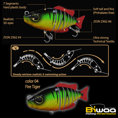 SWIMBAIT SEVEN SECTION S5 13cm 34gr 04 Fire Tiger
