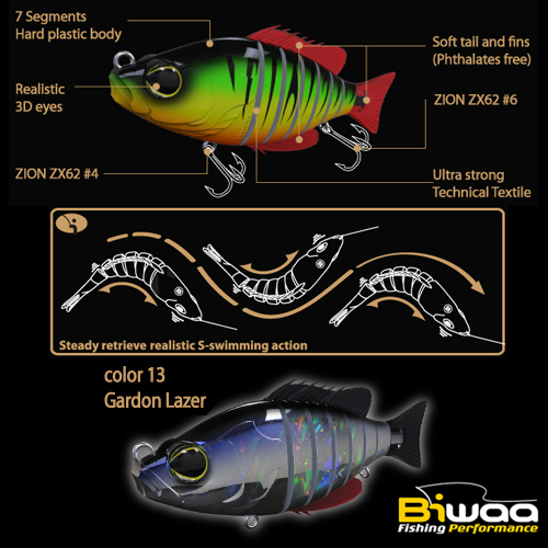 SWIMBAIT SEVEN SECTION S5 13cm 34gr 13 Gardon Laser