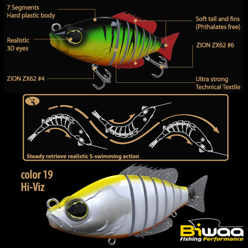 SWIMBAIT SEVEN SECTION S5 13cm 34gr 19 Hi-Viz