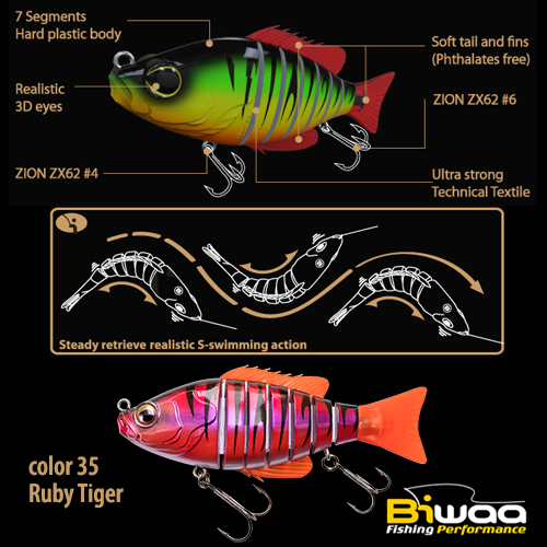 SWIMBAIT SEVEN SECTION S5 13cm 34gr 35 Ruby Tiger