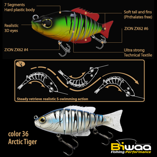 SWIMBAIT SEVEN SECTION S5 13cm 34gr 36 Arctic Tiger