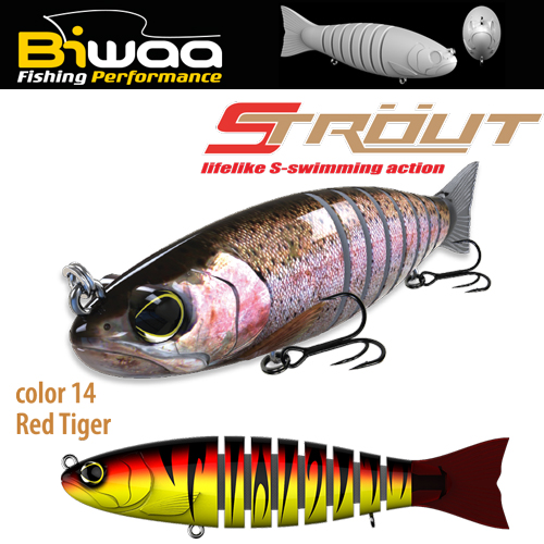 SWIMBAIT STROUT 5.5 14cm 29gr 14 Red Tiger