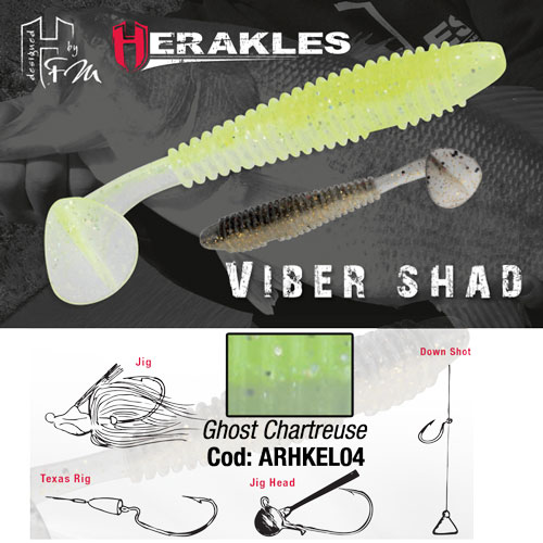 VIBER SHAD 3.8 9.7cm GHOST CHARTREUSE