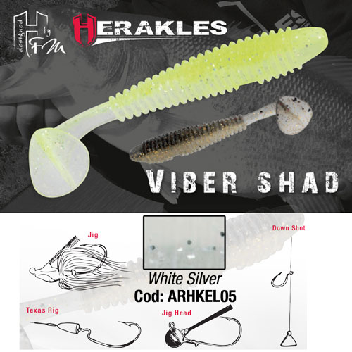VIBER SHAD 3.8 9.7cm WHITE SILVER